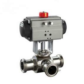 氣動三通衛生*球閥